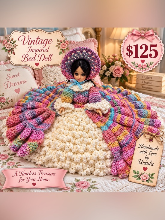 Hand Crafted Other - Vintage inspired BED DOLL